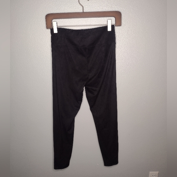 Soft Surroundings Women's Faux Suede Pull-On Leggings Small Black A14 - Picture 2 of 5